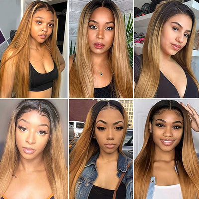 Kemy Hair Ombre Honey Blonde Straight Four Human Hair Bundles